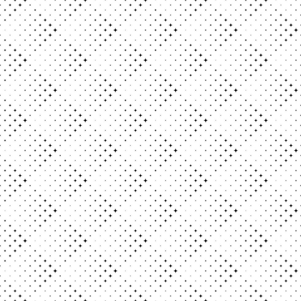 Seamless monochrome star pattern vector