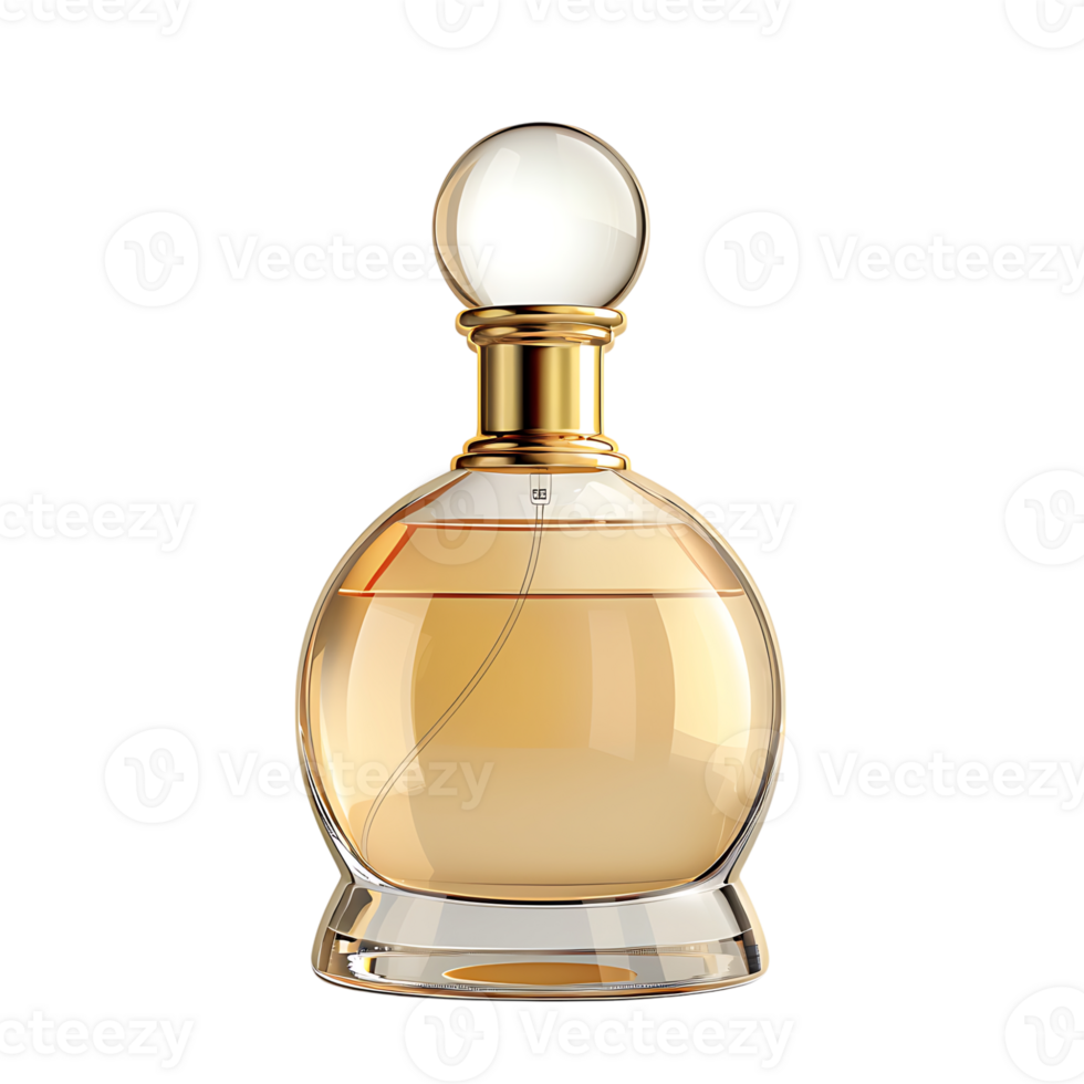Luxury perfume bottle on isolated transparent background png