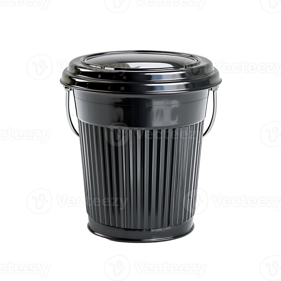 Trash can on isolated transparent background png