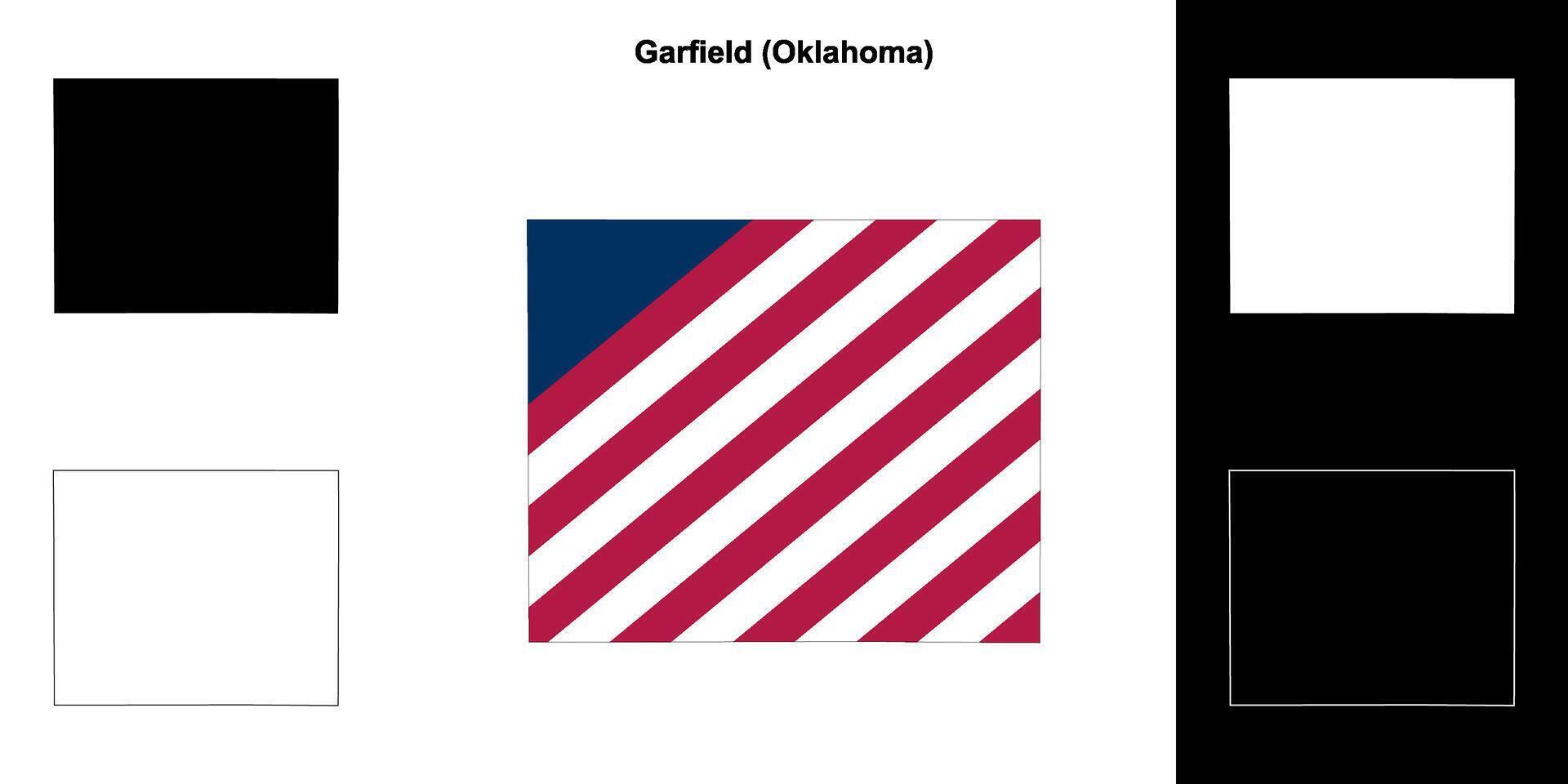 garfield condado, Oklahoma contorno mapa conjunto vector