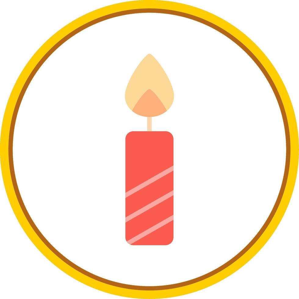 Candle Flat Circle Icon vector