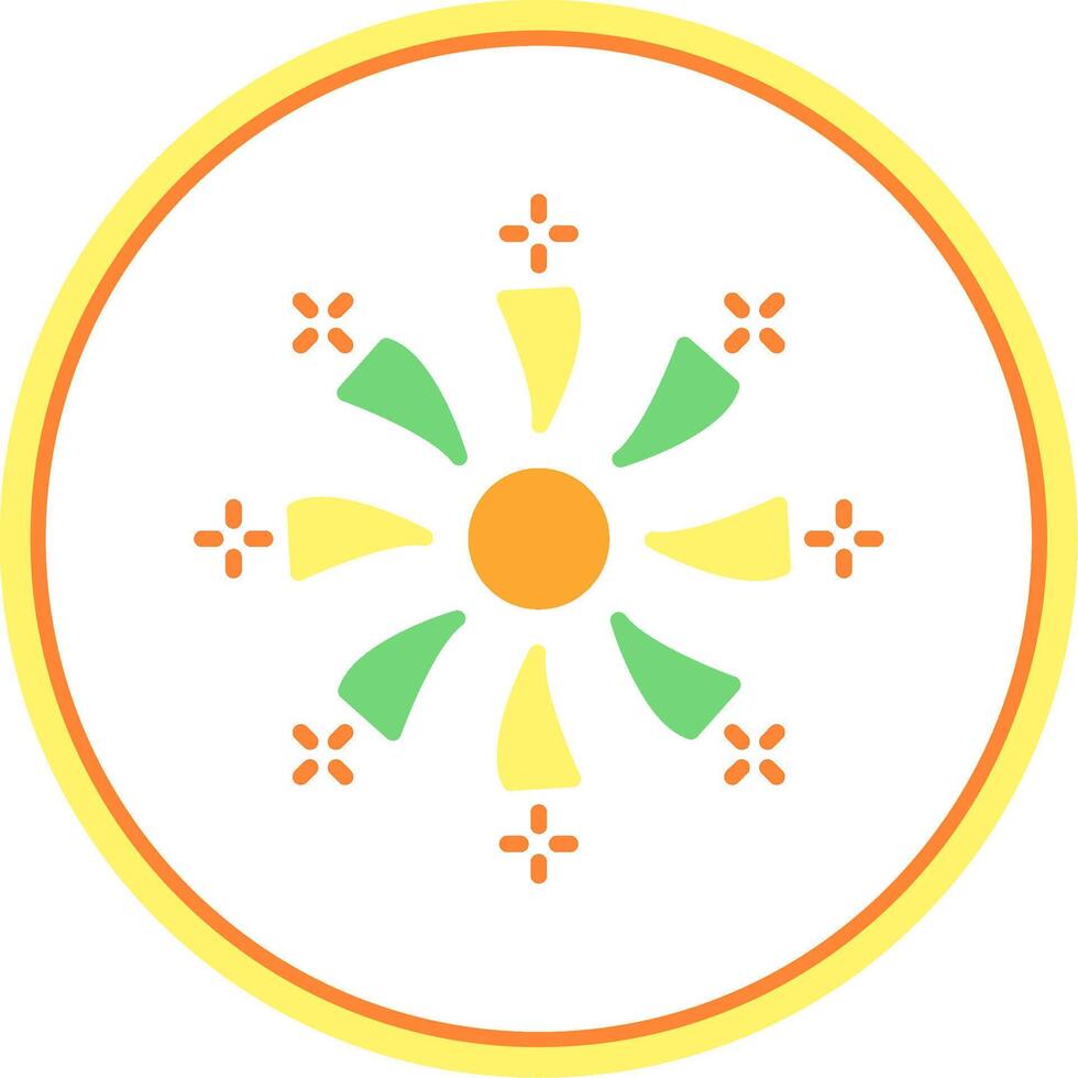 Firework Flat Circle Icon vector