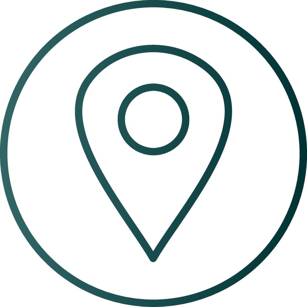 Location Line Gradient Icon vector