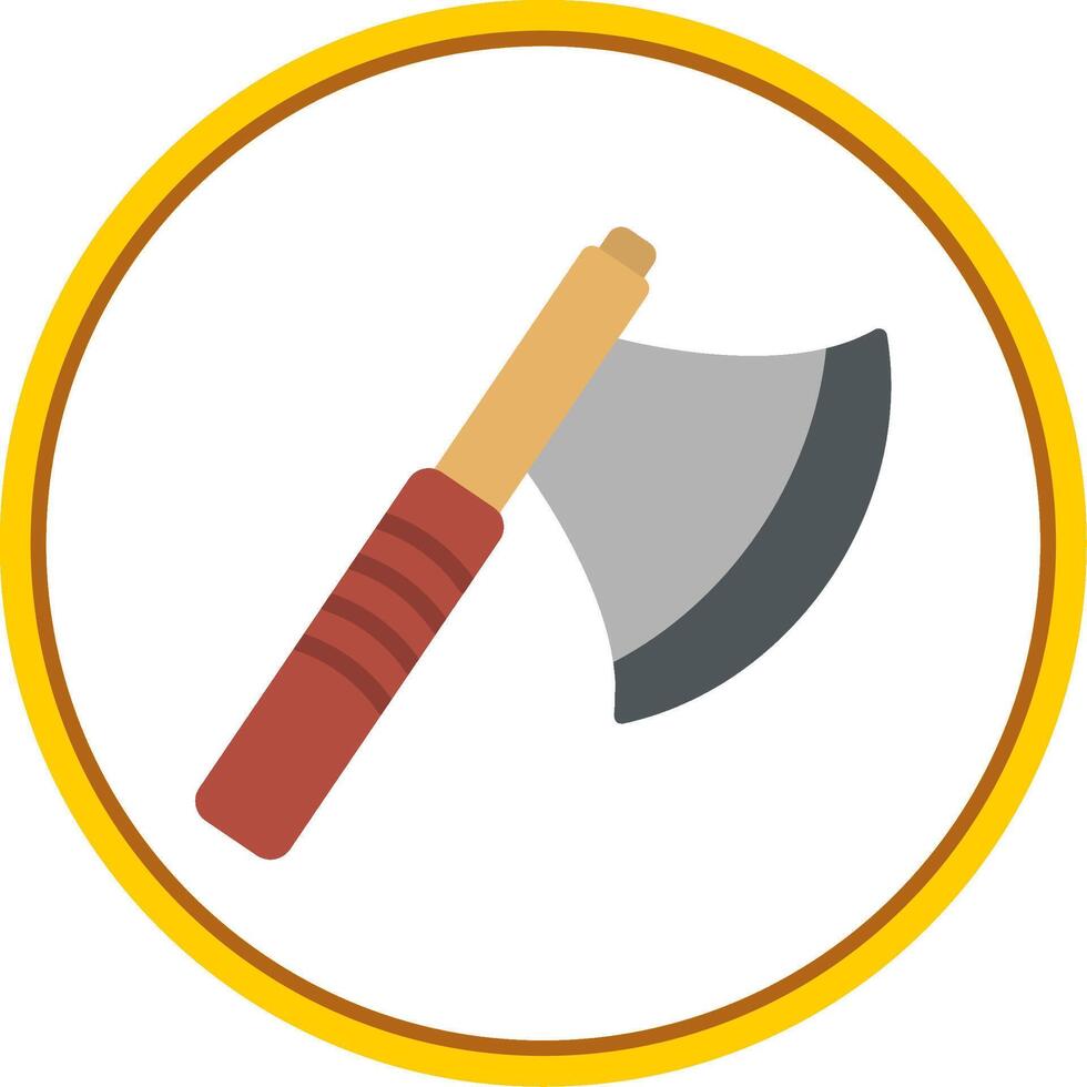 Axe Flat Circle Icon vector