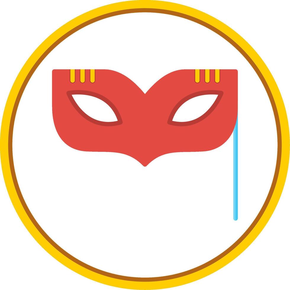 Eye Mask Flat Circle Icon vector