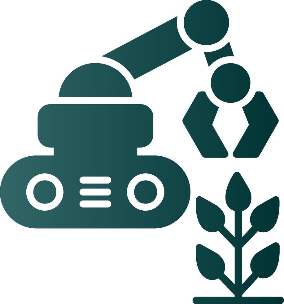 Agricultural Robot Glyph Gradient Icon vector
