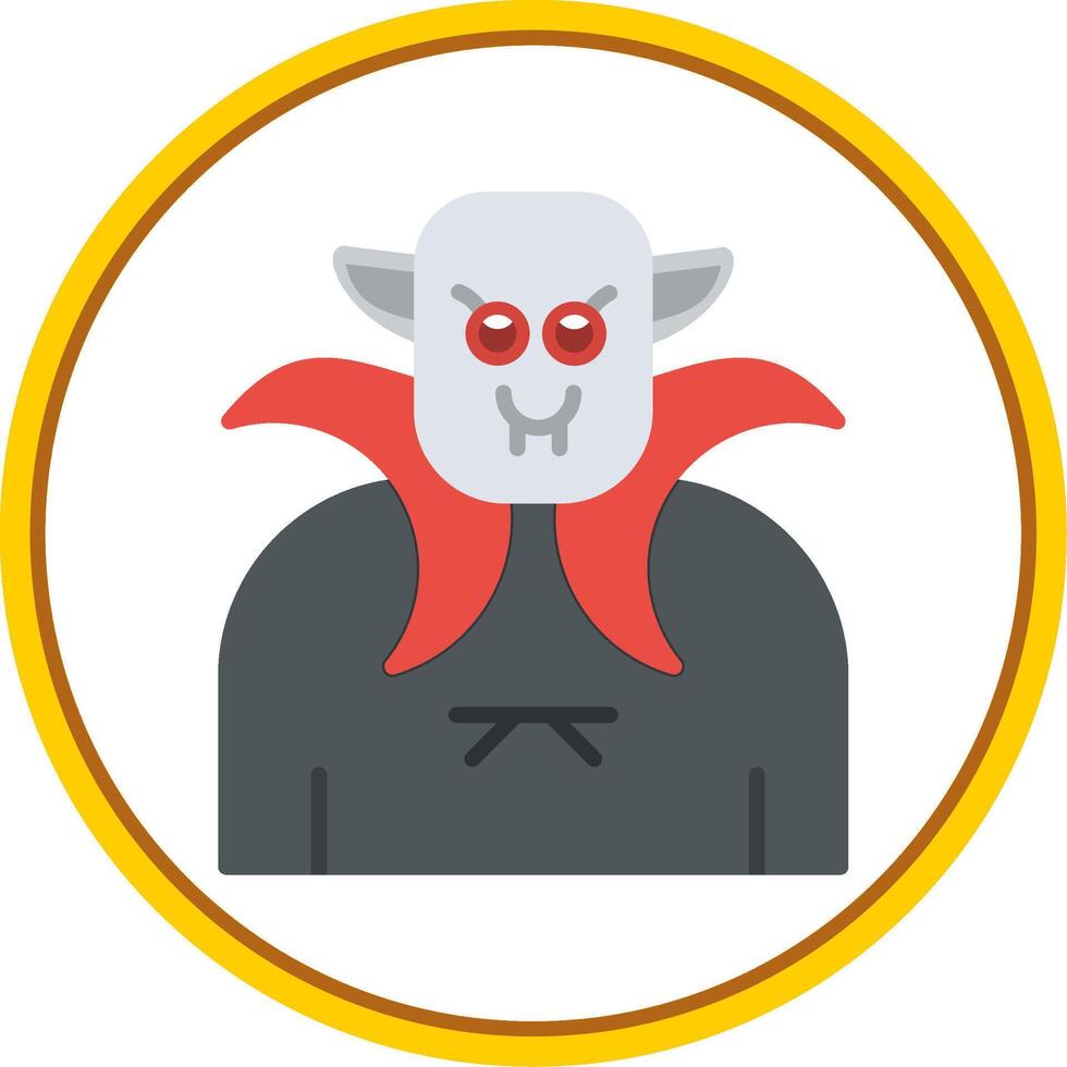 Vampire Flat Circle Icon vector