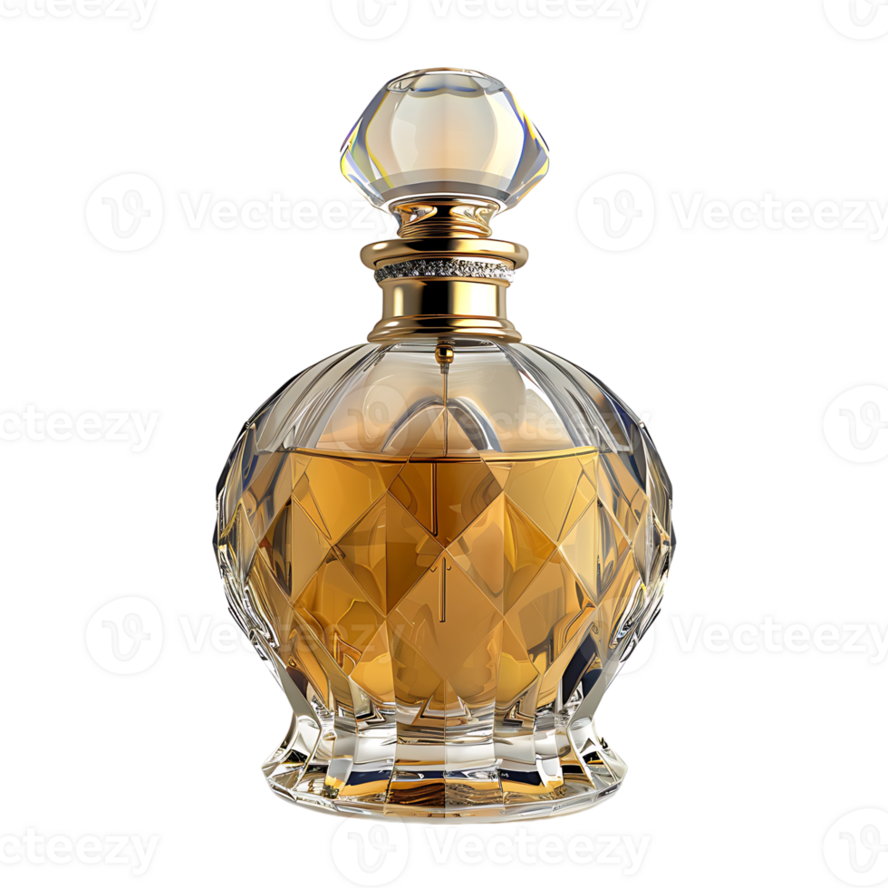 Luxury perfume bottle on isolated transparent background png