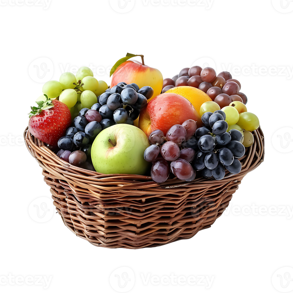 Fruit Basket on transparent Background png