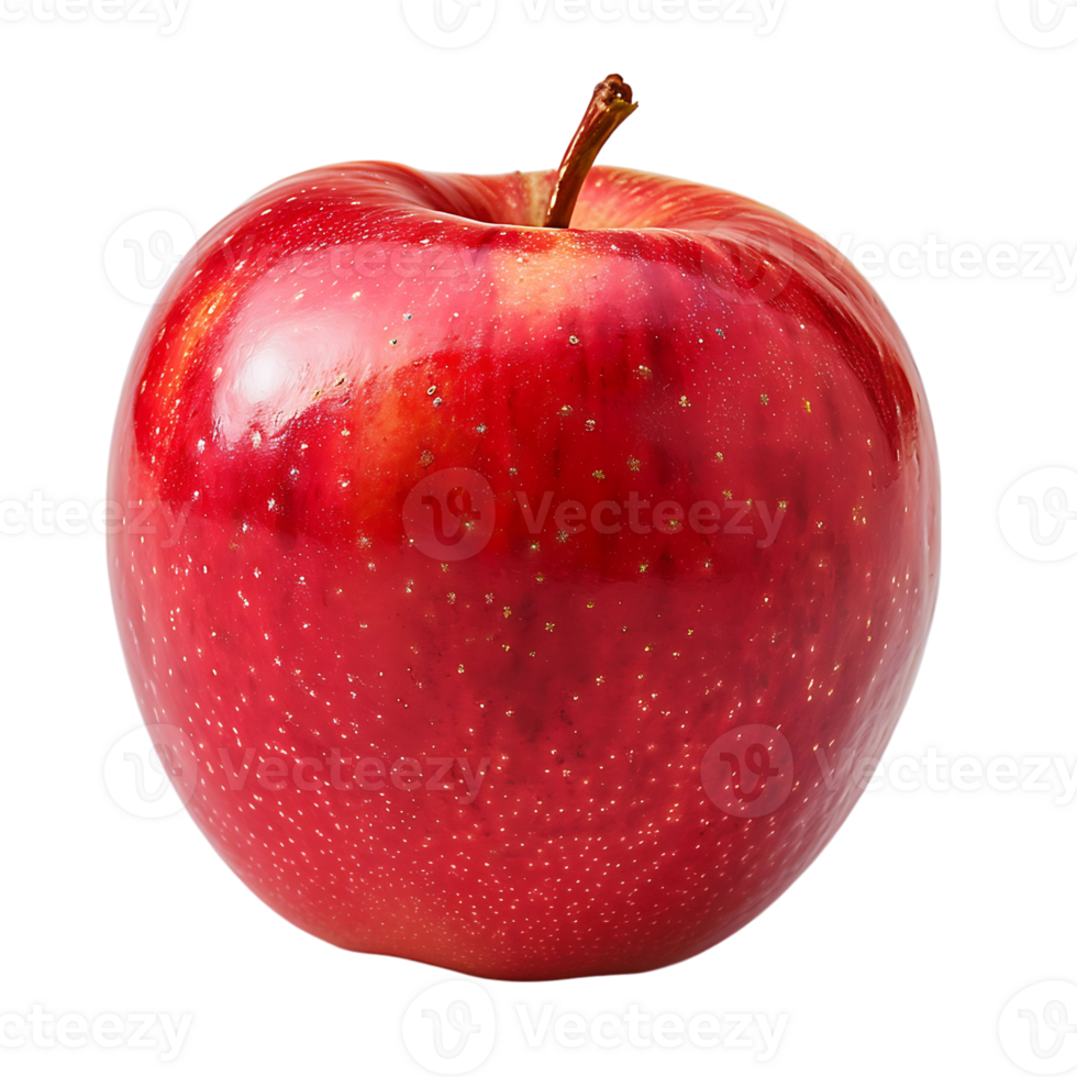 pomme rouge sur fond transparent png