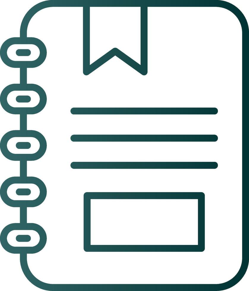 Notebook Line Gradient Icon vector