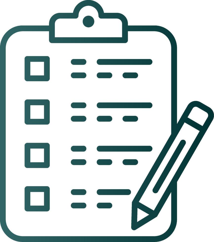 Writing Line Gradient Icon vector