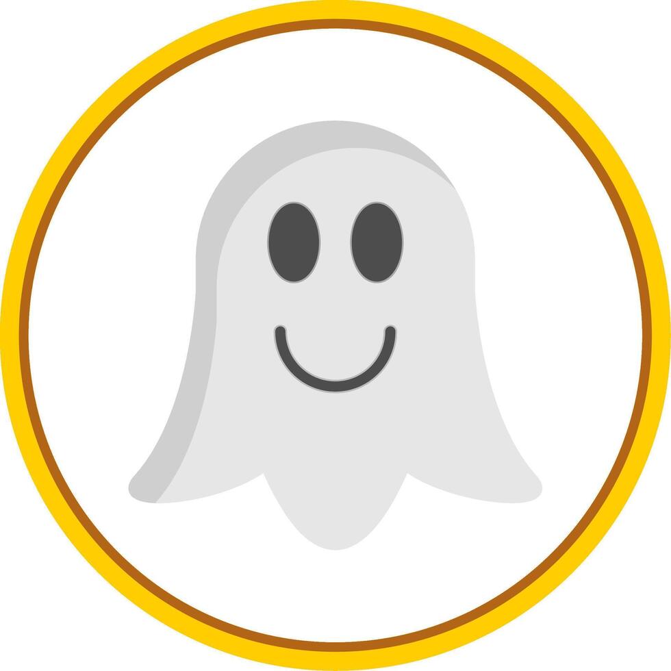 Ghost Flat Circle Icon vector