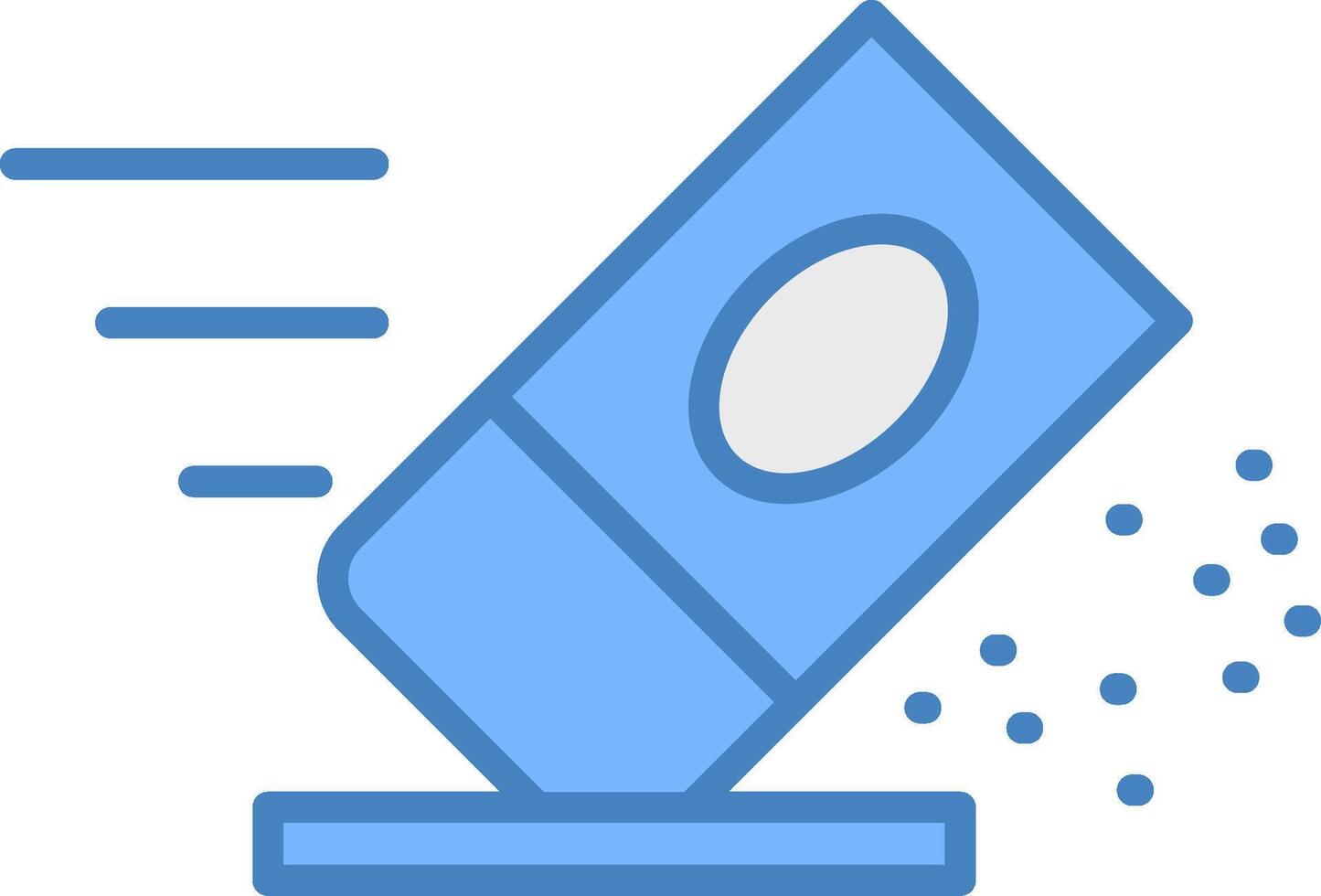 Eraser Line Filled Blue Icon vector