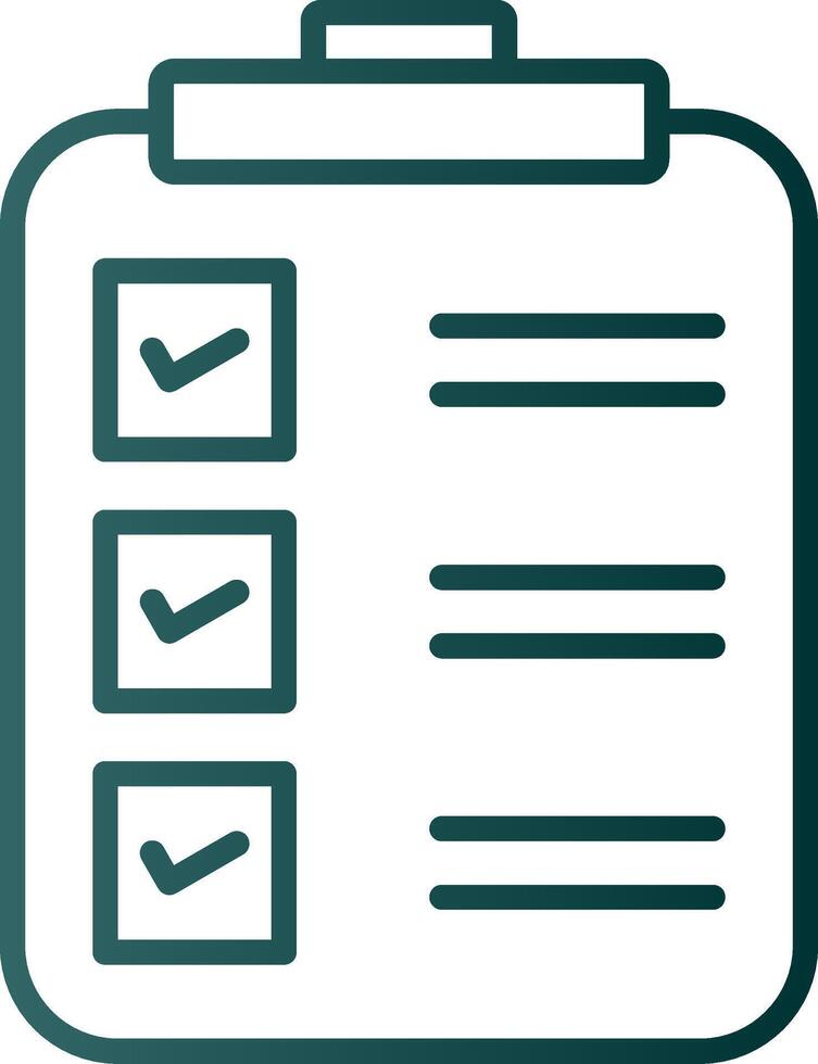 Check List Line Gradient Icon vector