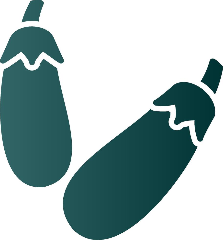 Eggplant Glyph Gradient Icon vector