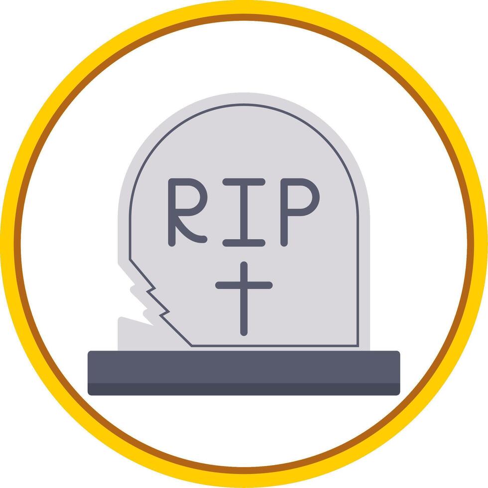 Tombstone Flat Circle Icon vector
