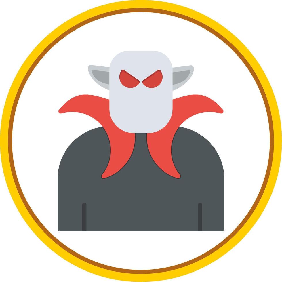 Dracula Flat Circle Icon vector