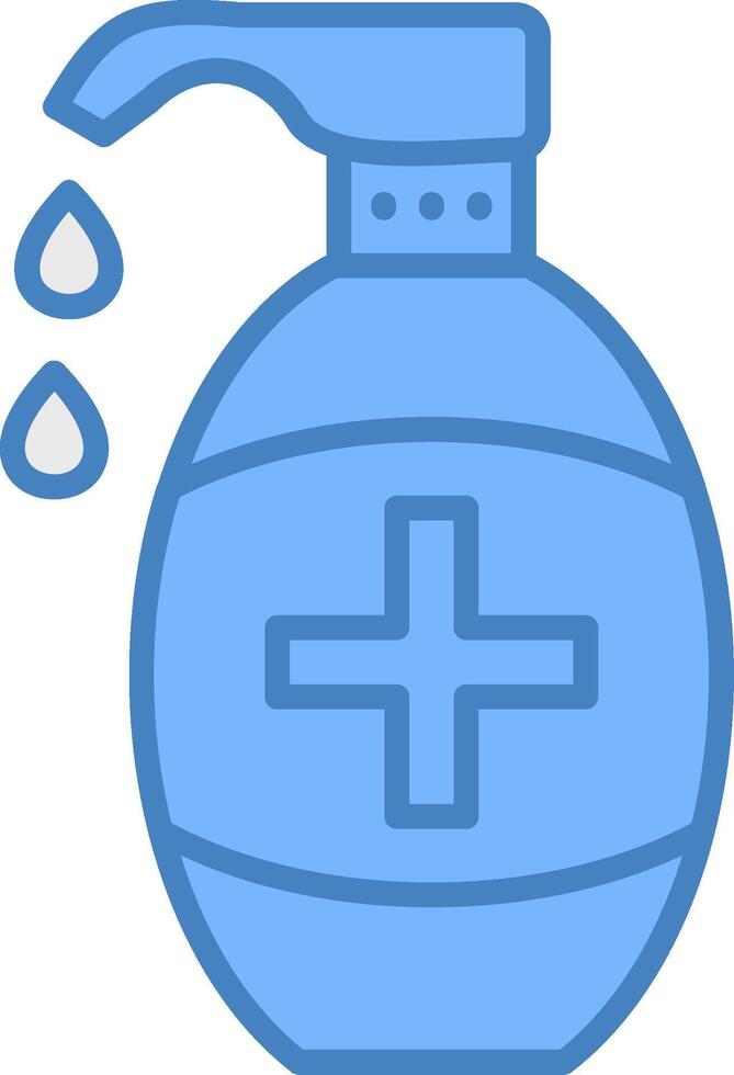 Soap Line Filled Blue Icon vector
