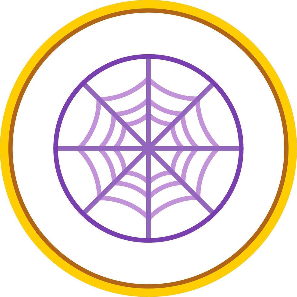 Spider Web Flat Circle Icon vector