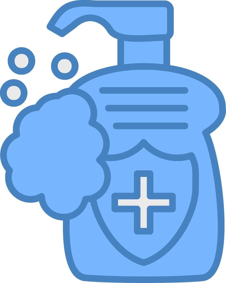 Soap Line Filled Blue Icon vector