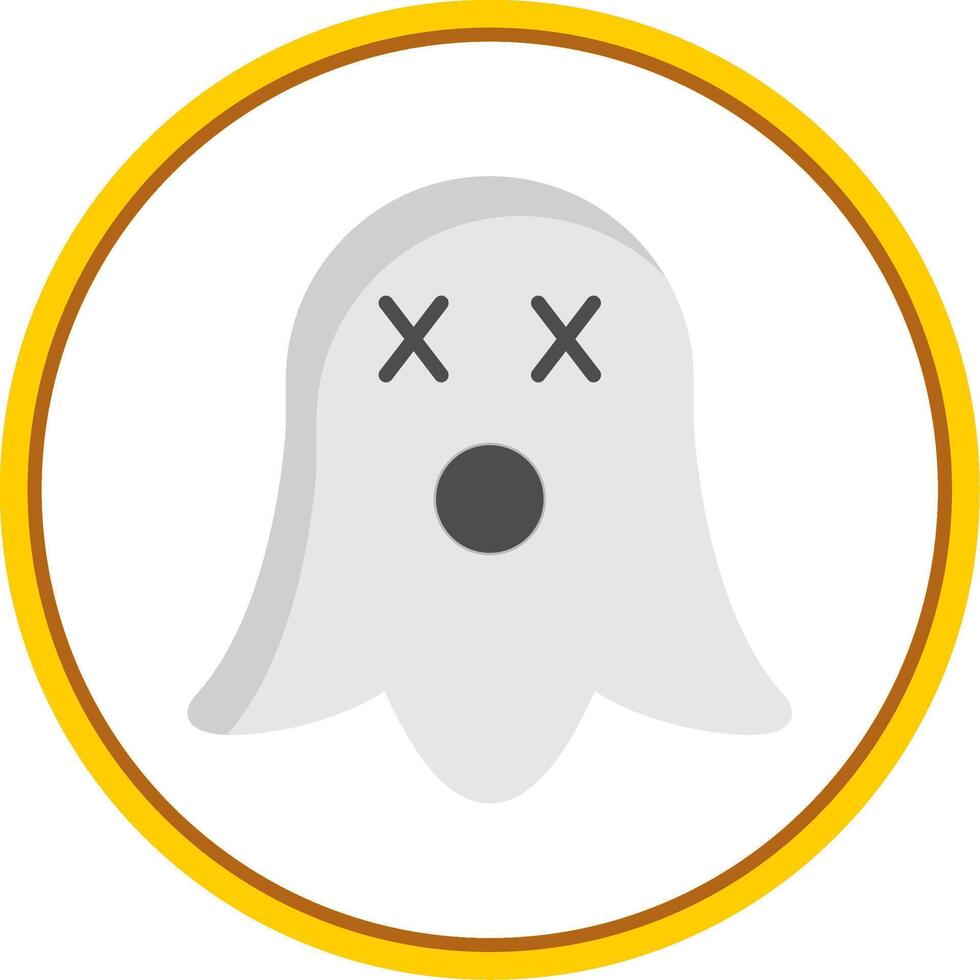 Ghost Flat Circle Icon vector