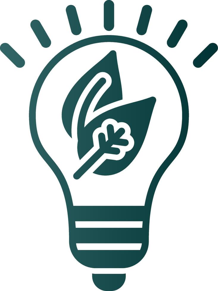 Green Innovation Glyph Gradient Icon vector