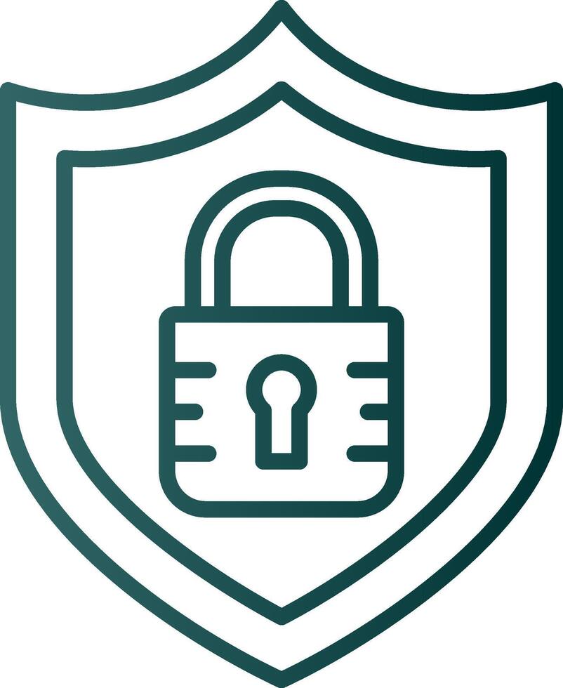 Encrypted Encrypted Line Gradient Icon vector