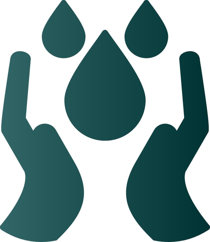 Water Saving Glyph Gradient Icon vector