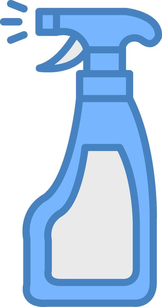 Window Cleaner Line Filled Blue Icon vector