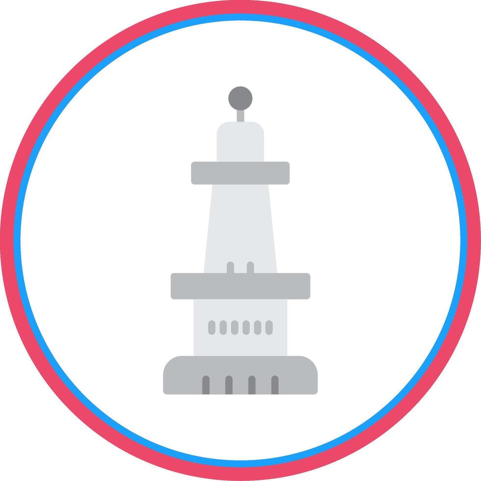 Monument Flat Circle Icon vector