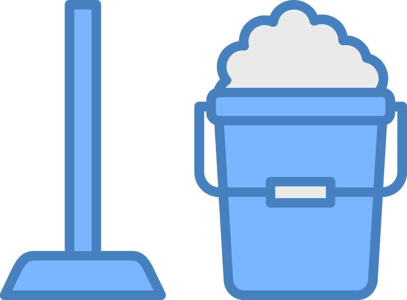 Housekeeping Line Filled Blue Icon vector