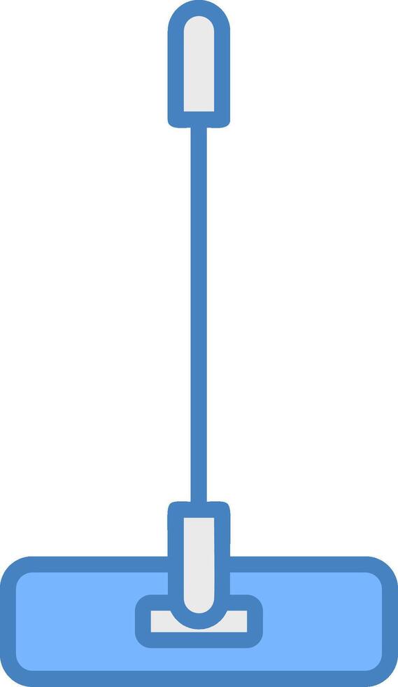 Mop Line Filled Blue Icon vector
