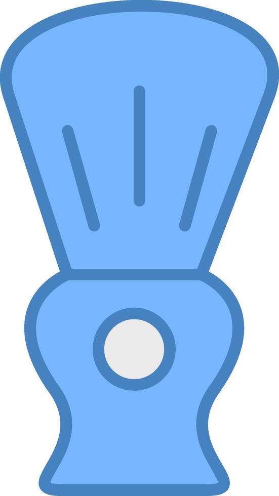 Shaving Brush Line Filled Blue Icon vector