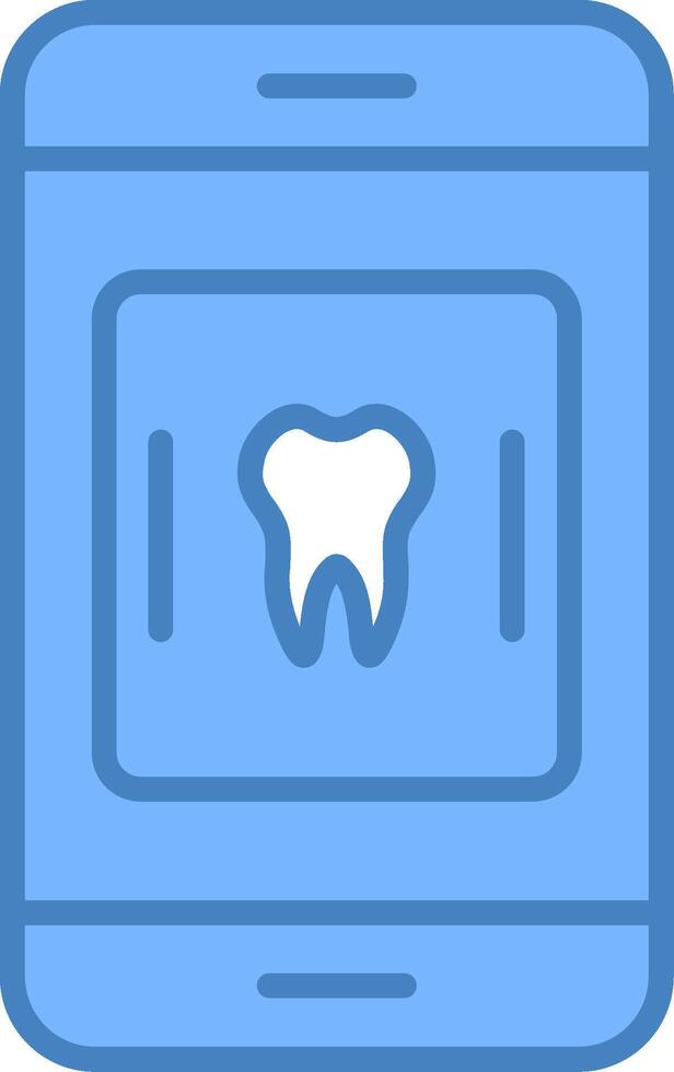 Medical App Line Filled Blue Icon vector