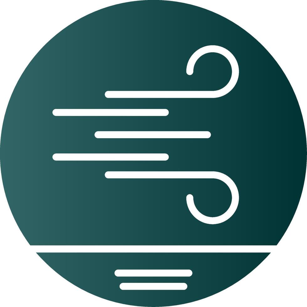 Wind Glyph Gradient Icon vector