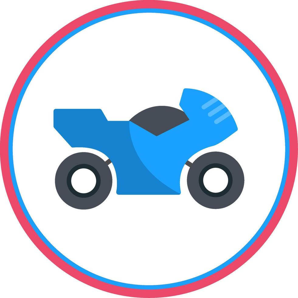 Motorcycle Flat Circle Icon vector