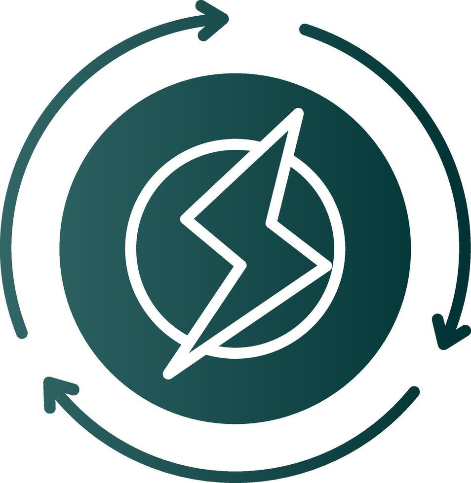Renewable Energy Glyph Gradient Icon vector