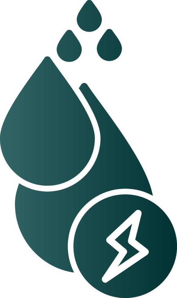 Water Energy Glyph Gradient Icon vector