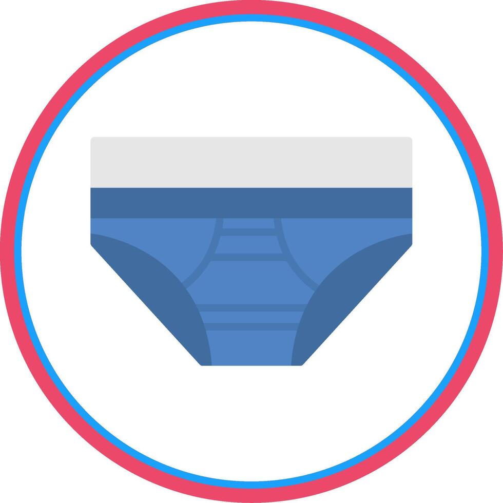 Underwear Flat Circle Icon vector