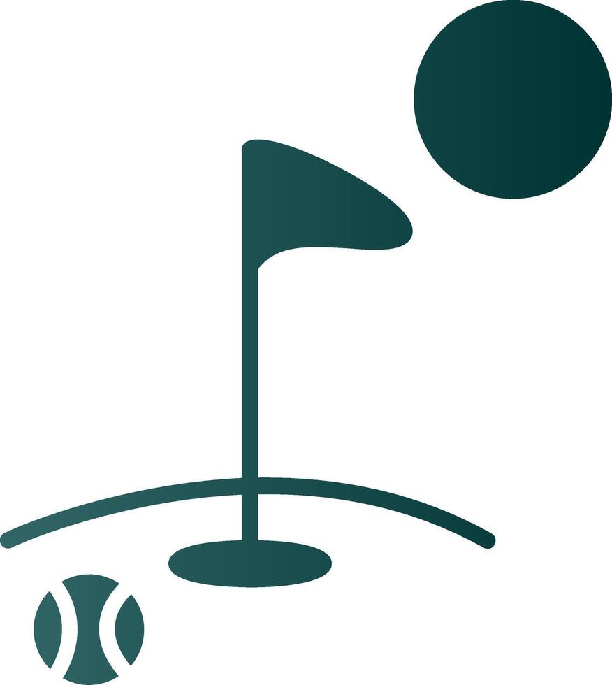 Golf Glyph Gradient Icon vector