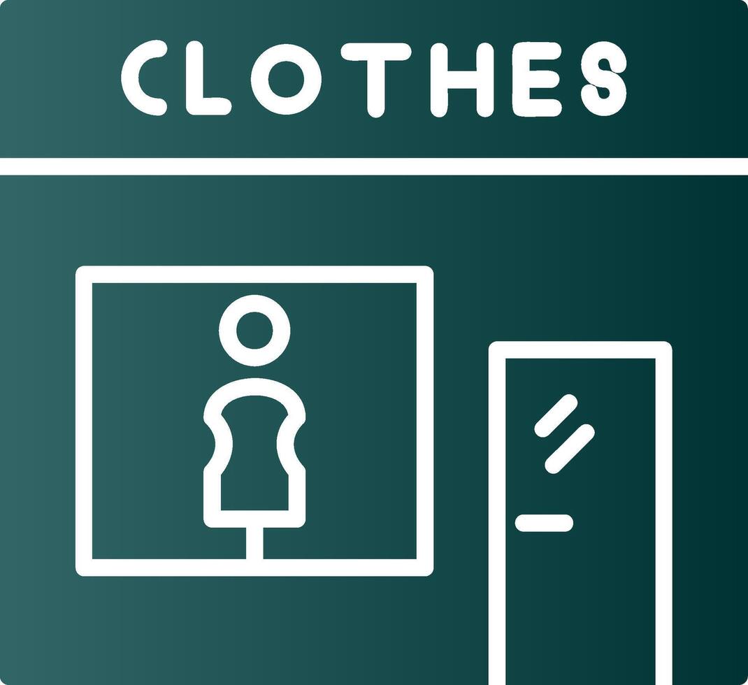 Fashion store Glyph Gradient Icon vector