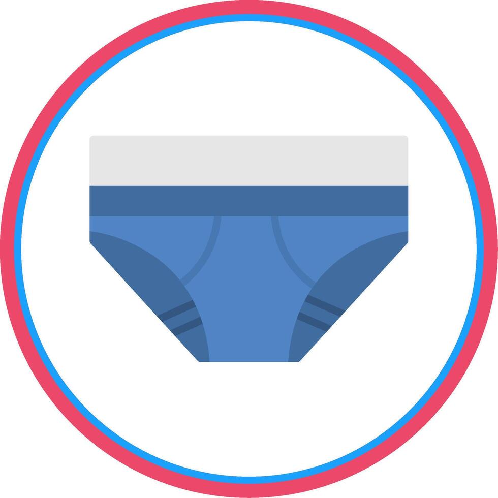 Underwear Flat Circle Icon vector