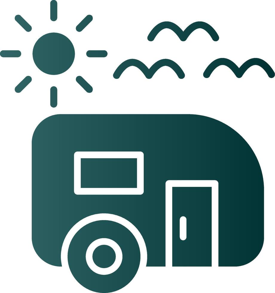 Trailer park Glyph Gradient Icon vector