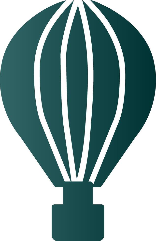 Hot Air Balloon Glyph Gradient Icon vector