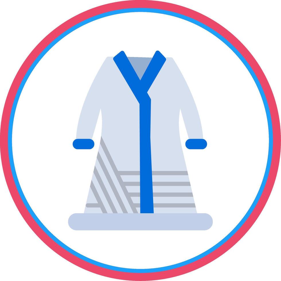 Bathrobe Flat Circle Icon vector