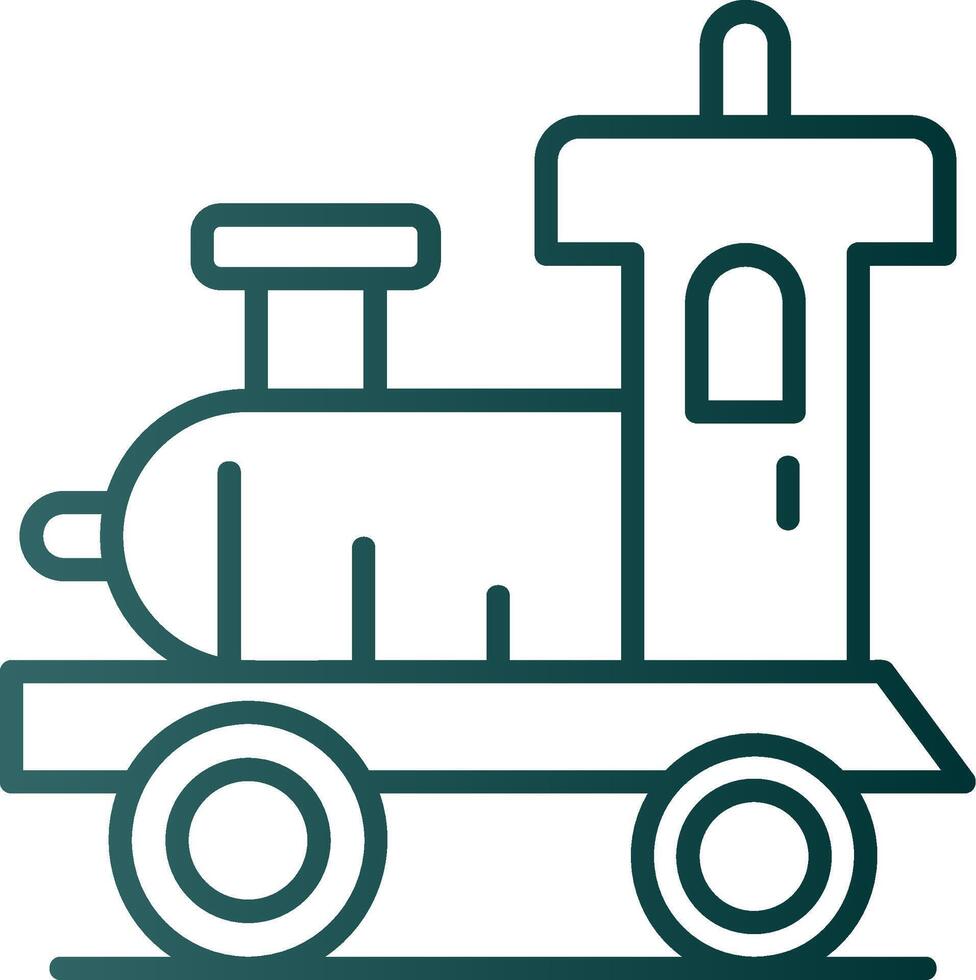 Locomotive Line Gradient Icon vector