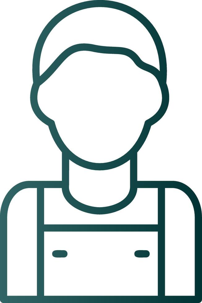 Loader Man Line Gradient Icon vector