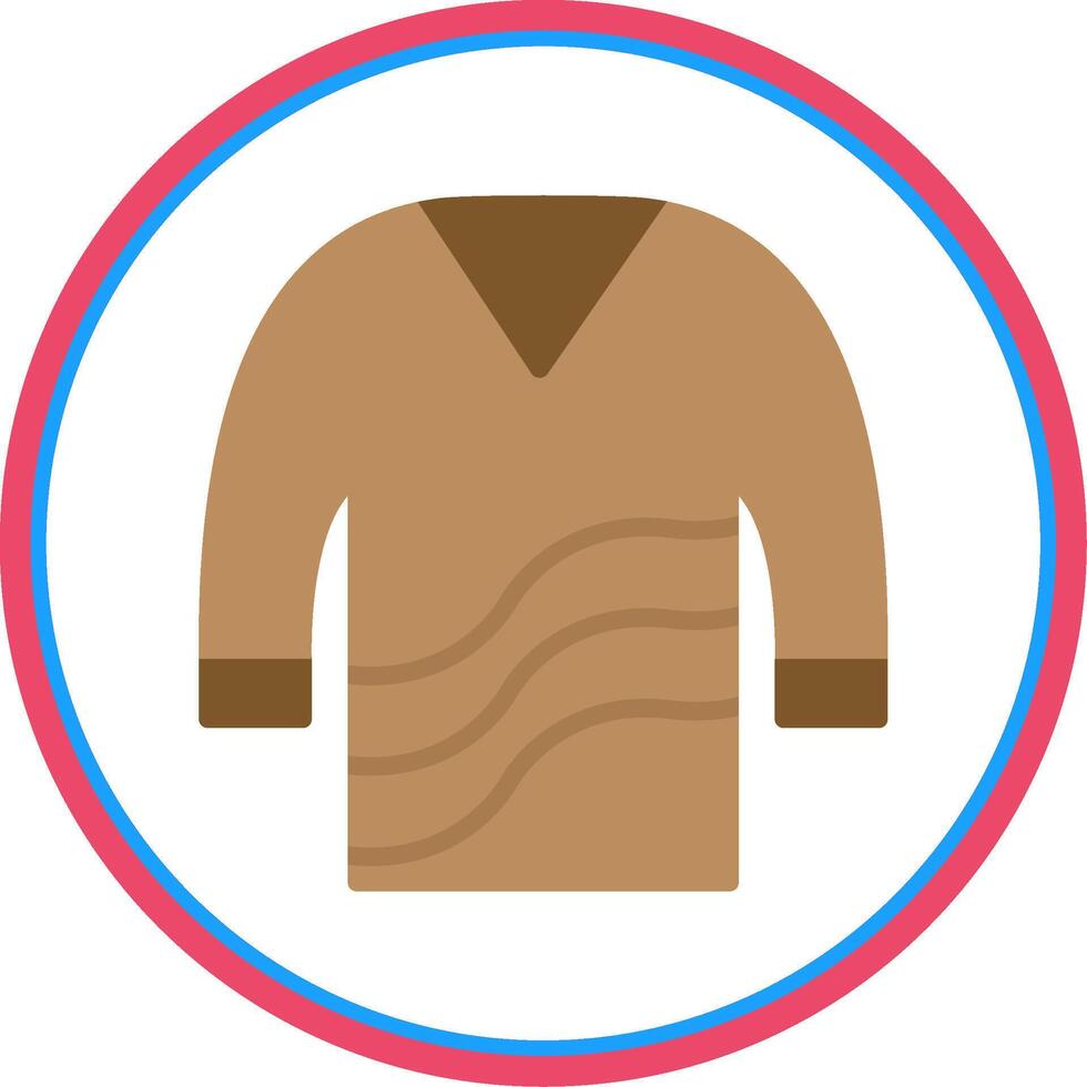 Sweater Flat Circle Icon vector