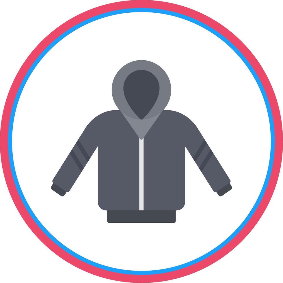 Hoodie Flat Circle Icon vector